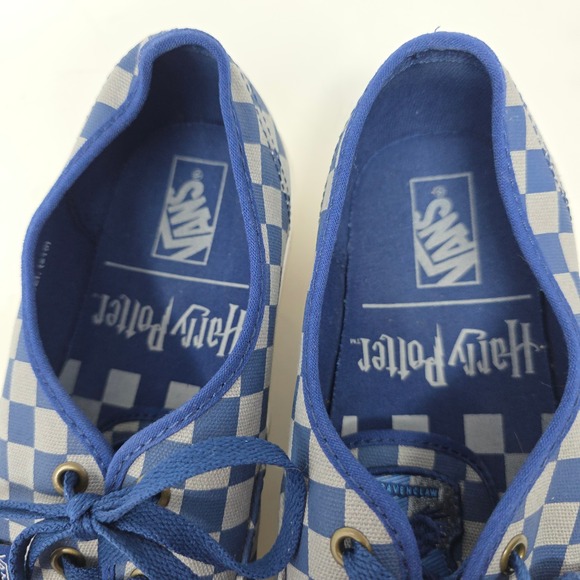 Vans Authentic Harry Potter Ravenclaw Mens 9 Womens 10.5 Blue Grey Checkerboard - Picture 2 of 10